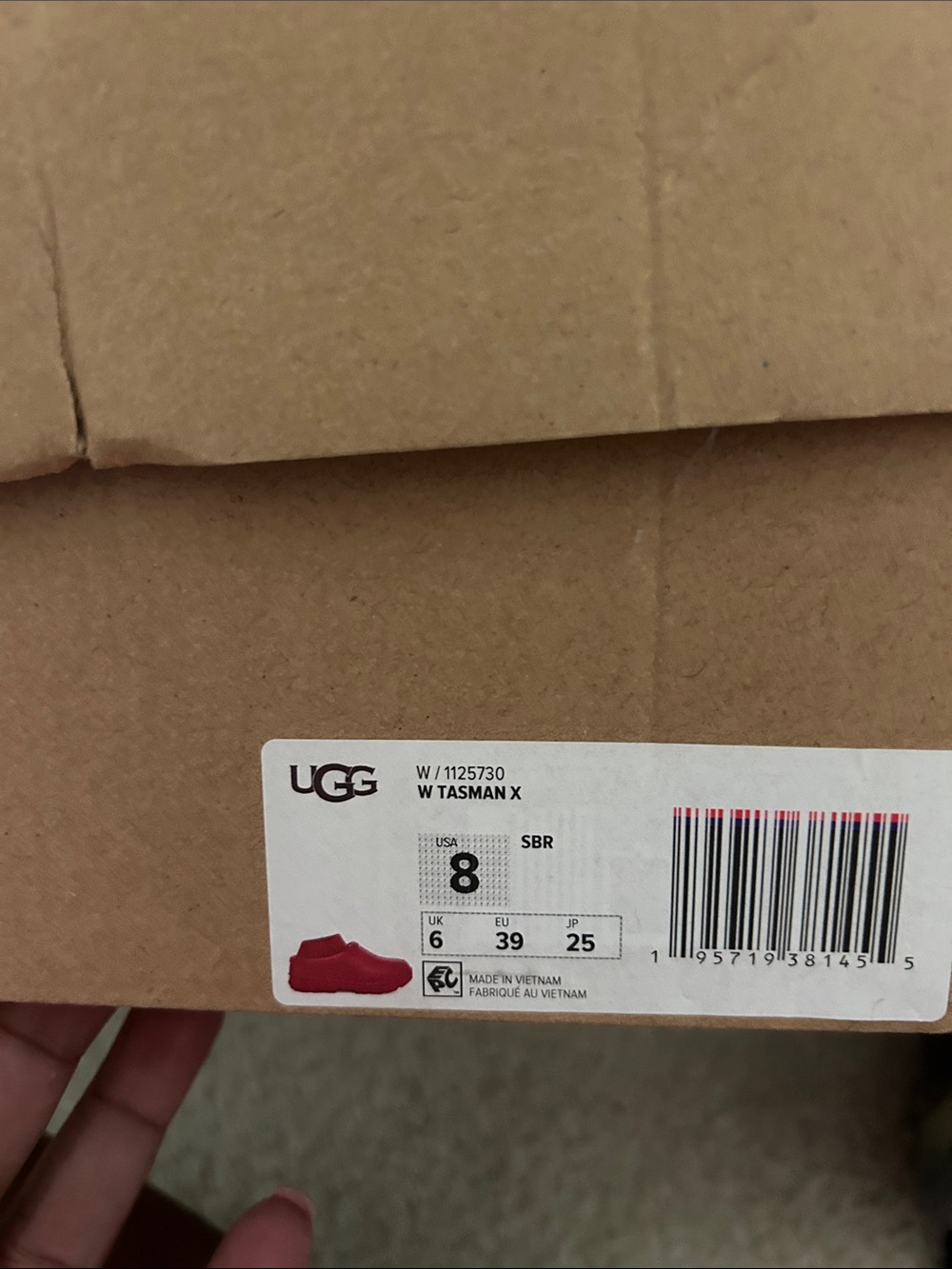 UGG Kids Tasman X Slip-On Shoes in Red